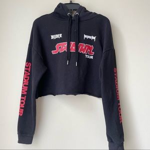 Justin Bieber Stadium Tour Cropped Hoodie